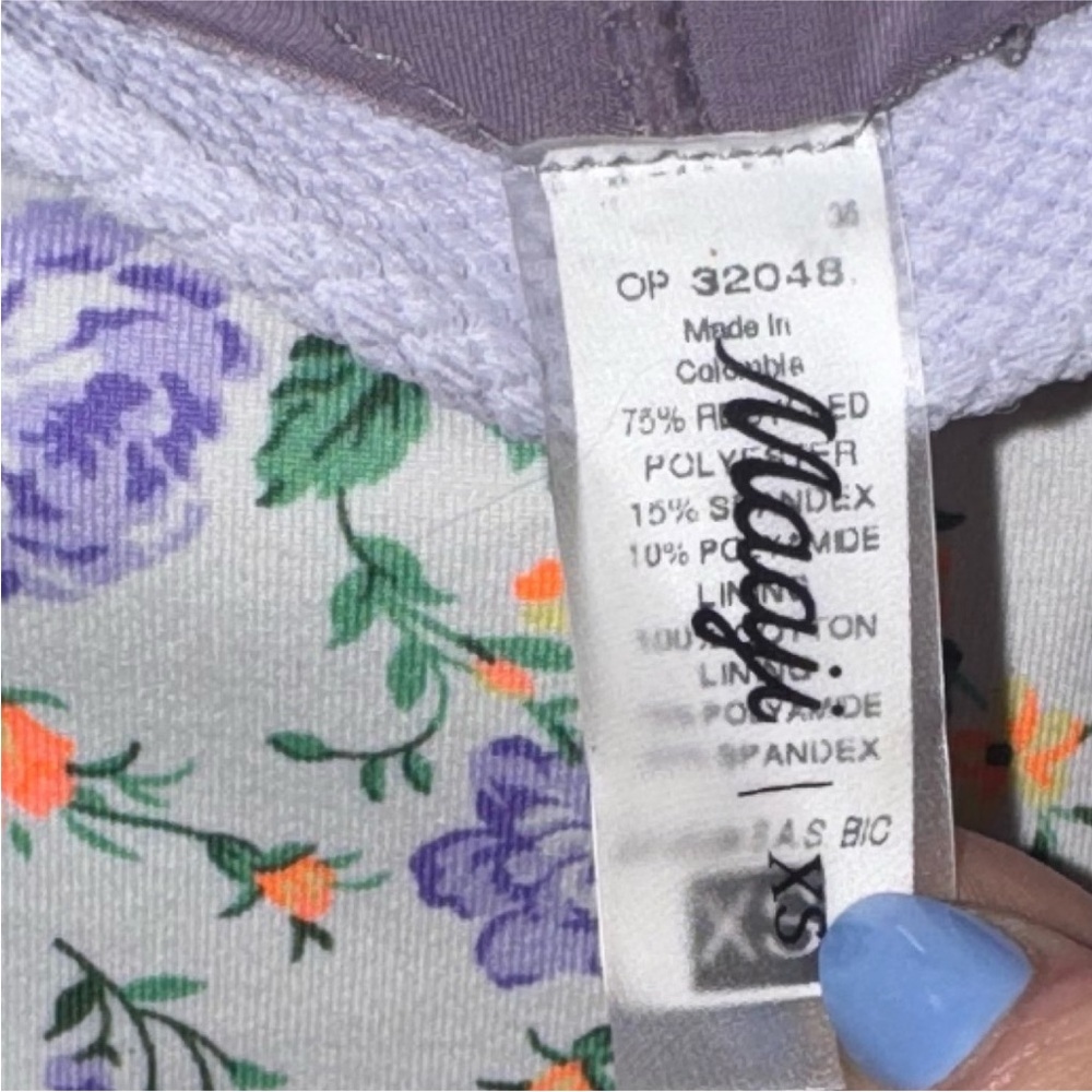Maaji Lavender Floral Athletic Shorts - Picture 3 of 3